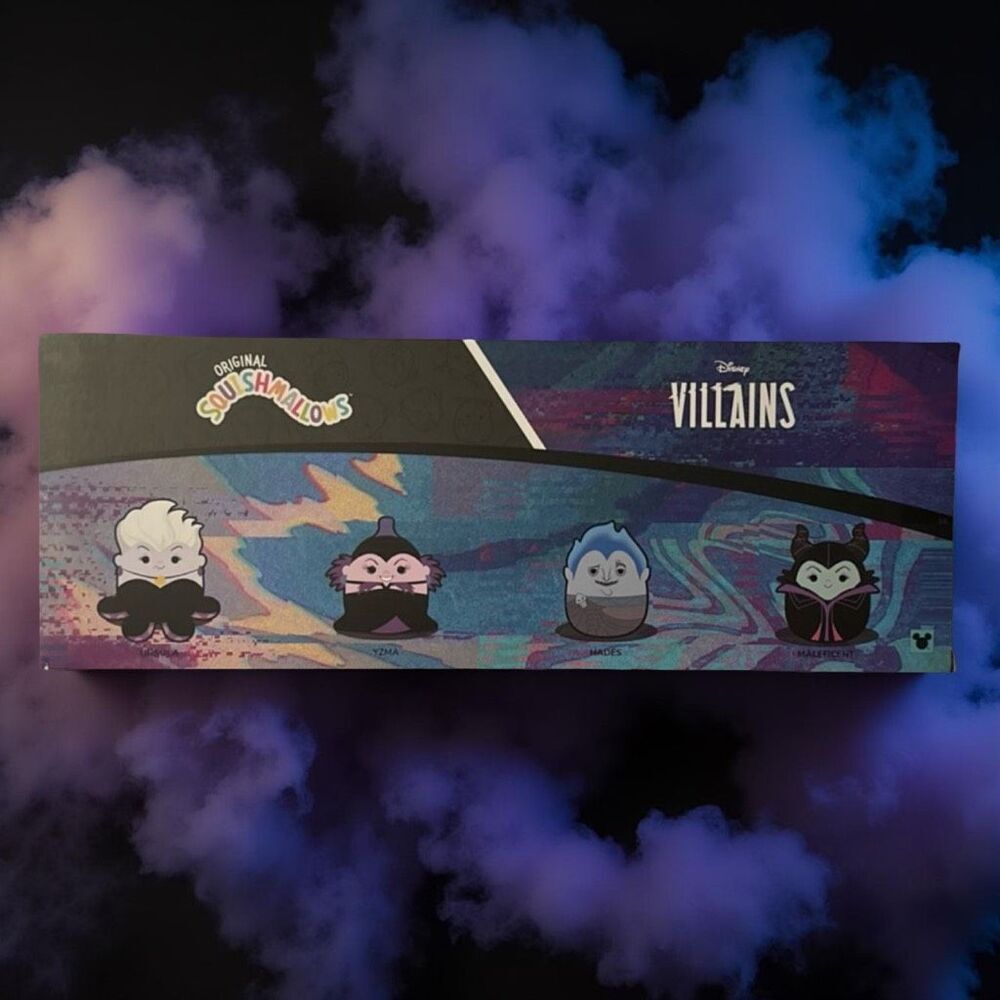 Jazwarees Squishmallow Disney Villains including Hades Maleficent Yzma Ursula 4”